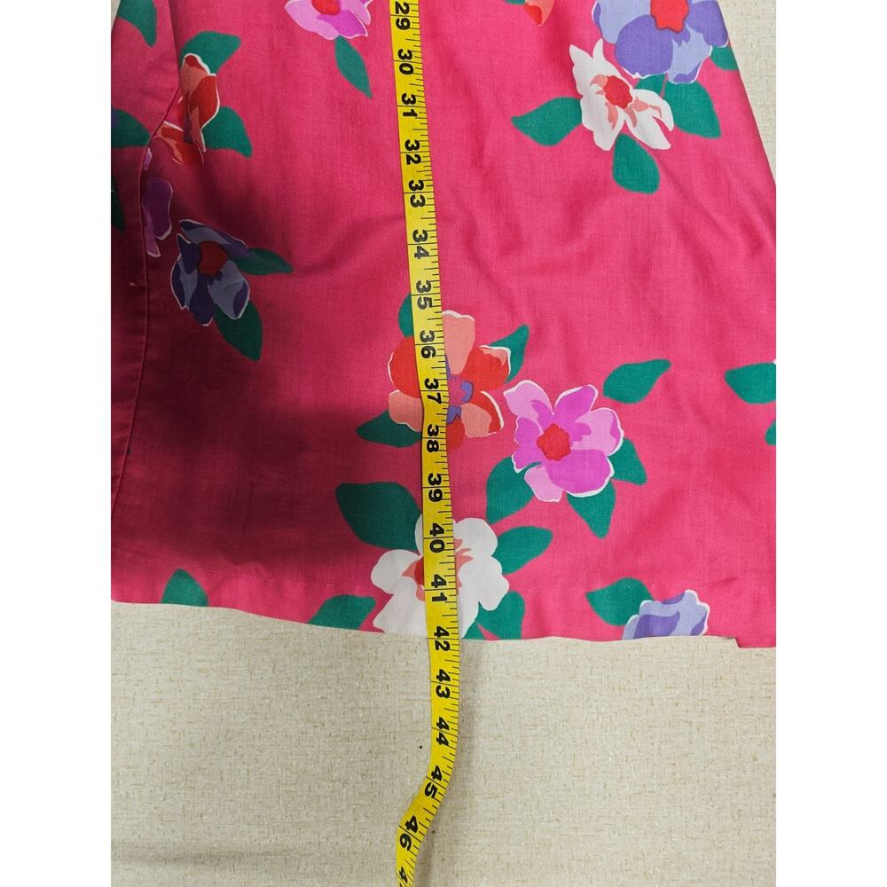 Vintage Malia Womens Floral Sundress sz 6 Pink Midi 100% Cotton 70s Hawaii - Picture 12 of 12